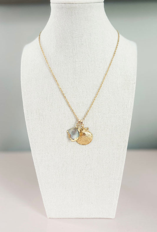 Small Gold Chain Charm Necklace