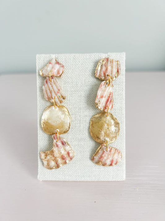 Cream and Red All Too Well Stud Dangles