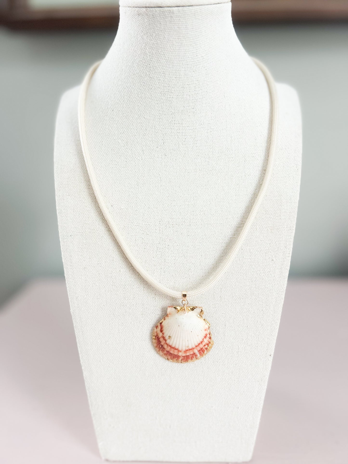 Orange and Cream Cord Fate of Ophelia Necklace