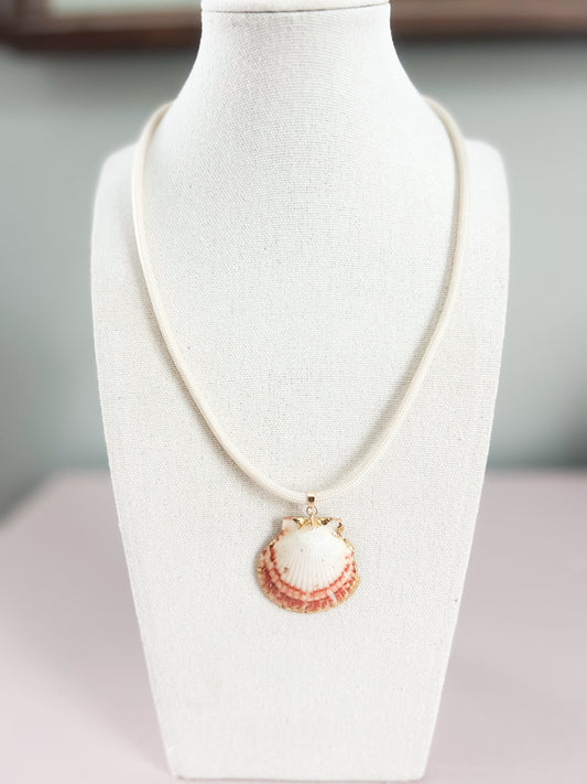 Orange and Cream Cord Fate of Ophelia Necklace
