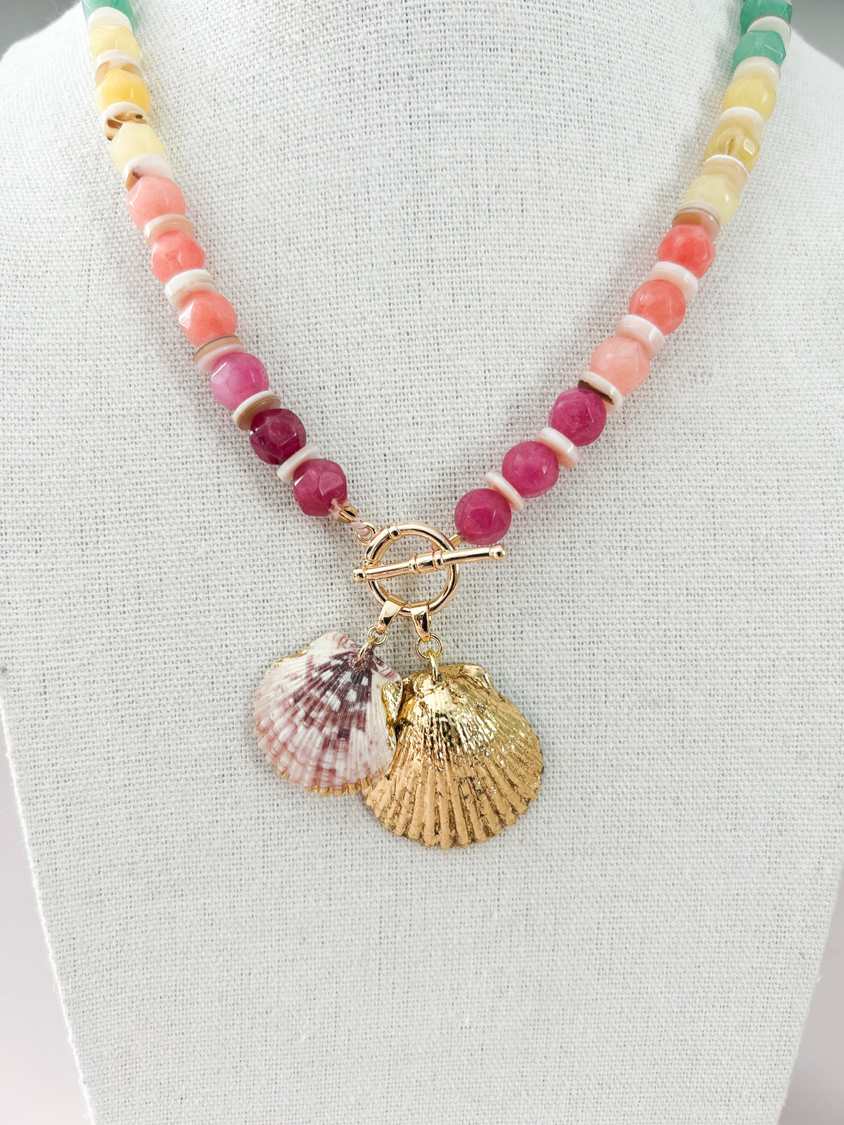 Rainbow Two Shell I Knew It, I Knew You Necklace