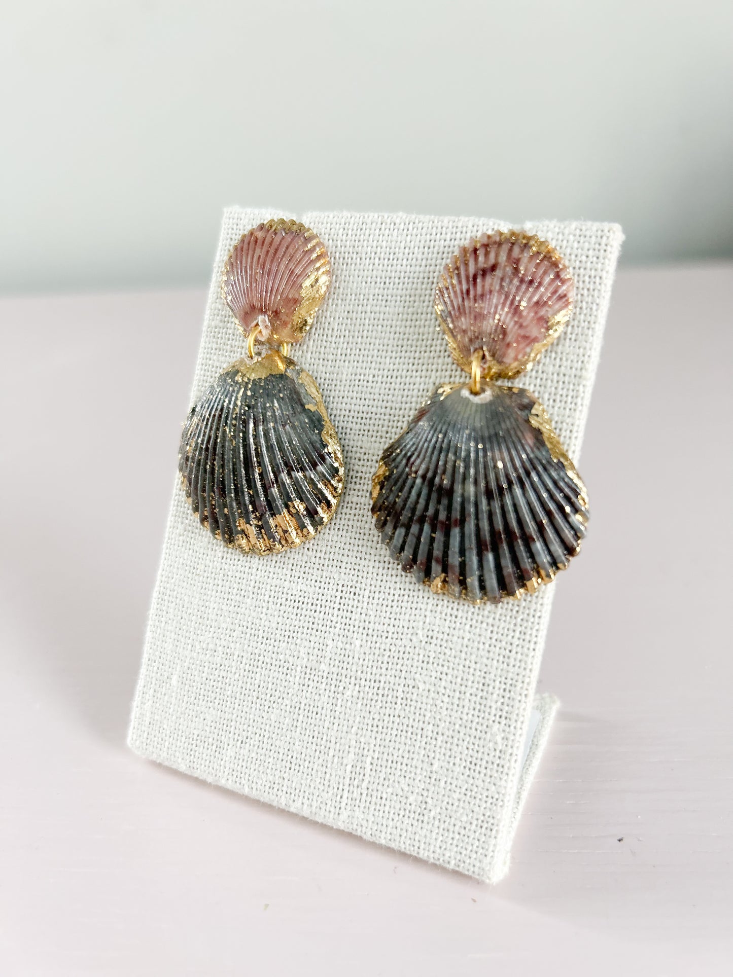 Blue and Pink Invisible String Earrings
