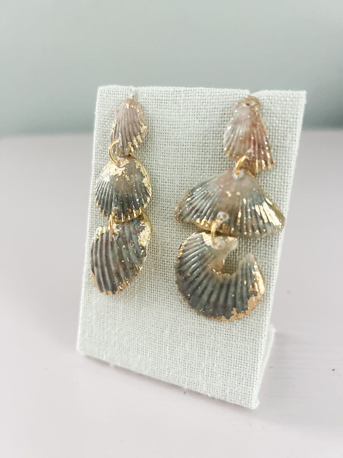 Grey and Orange Love Story Earrings