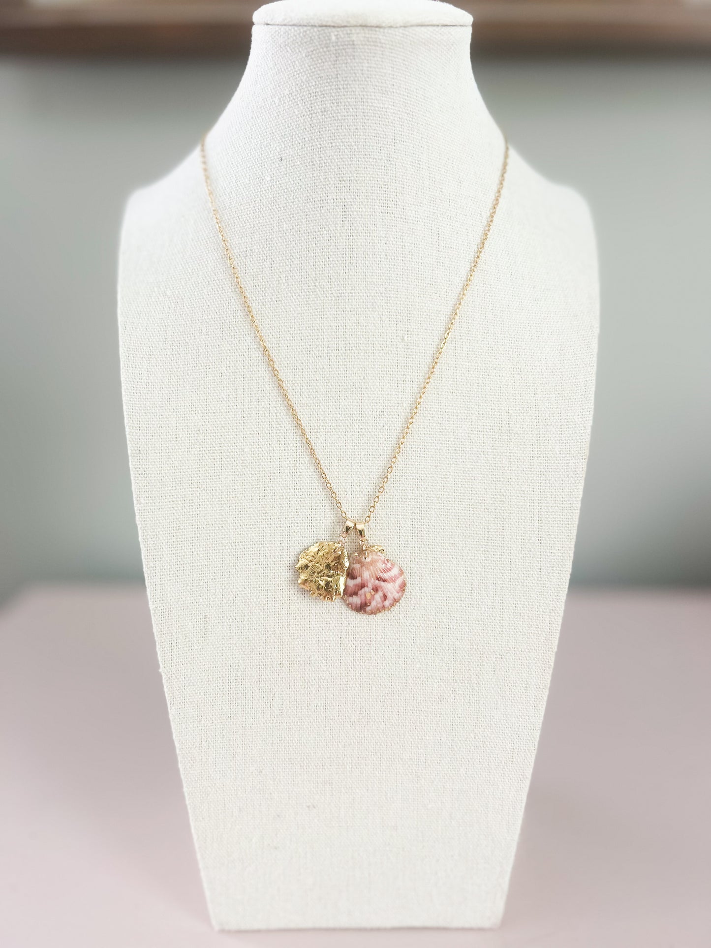 Two Shell Scallop Call It What You Want Necklace