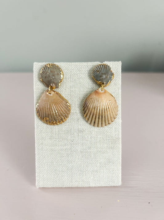 Grey and Yellow Invisible String Earrings