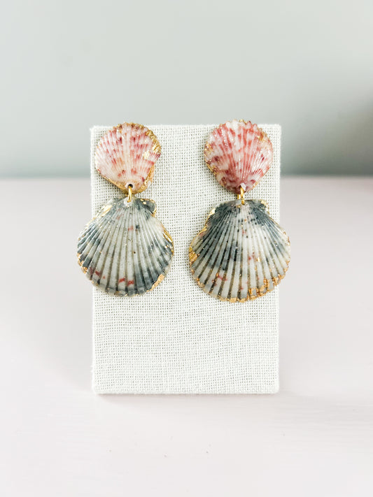 Pink and Blue Invisible String Earrings