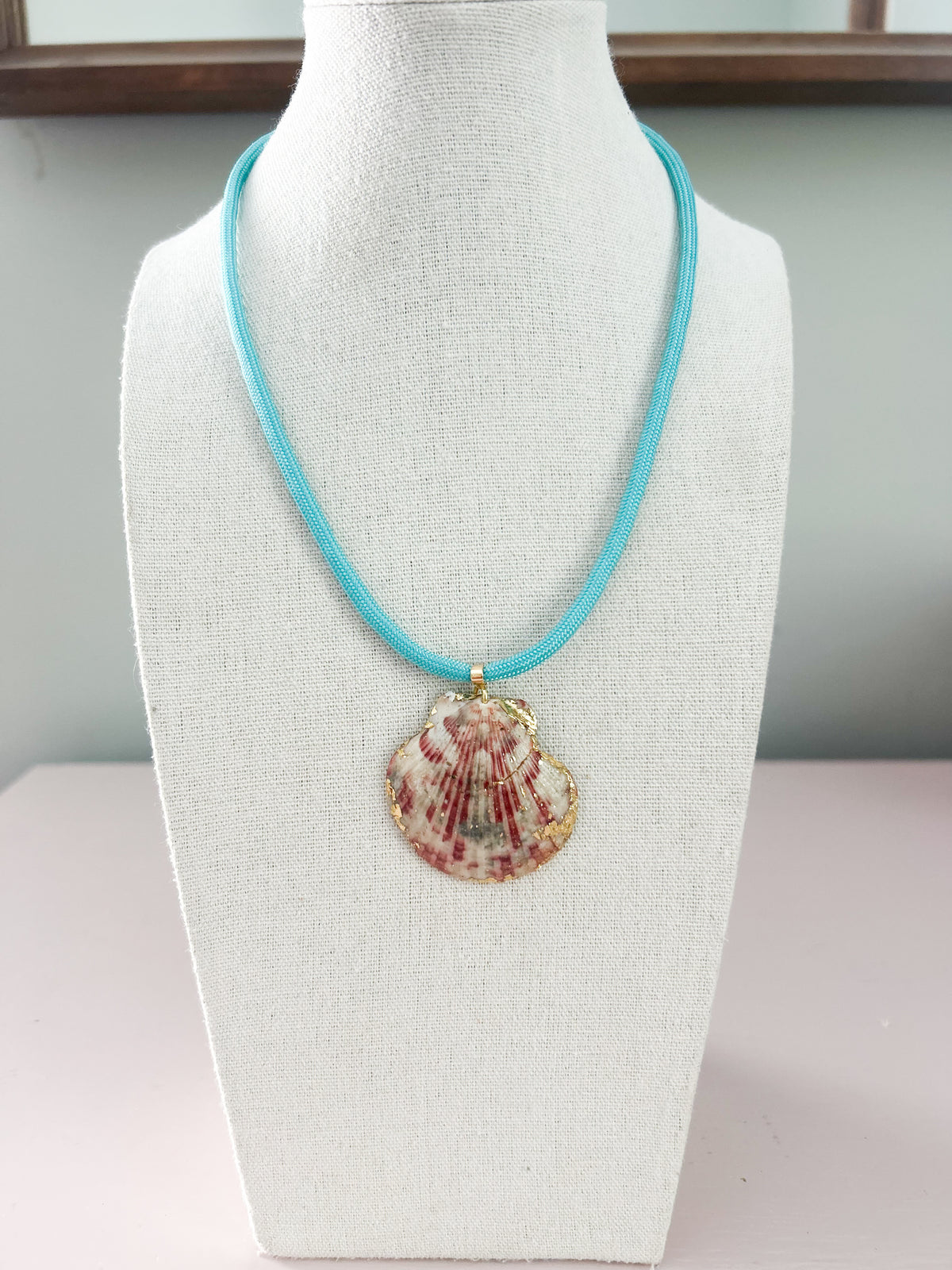 Teal and Red Fate of Ophelia Necklace