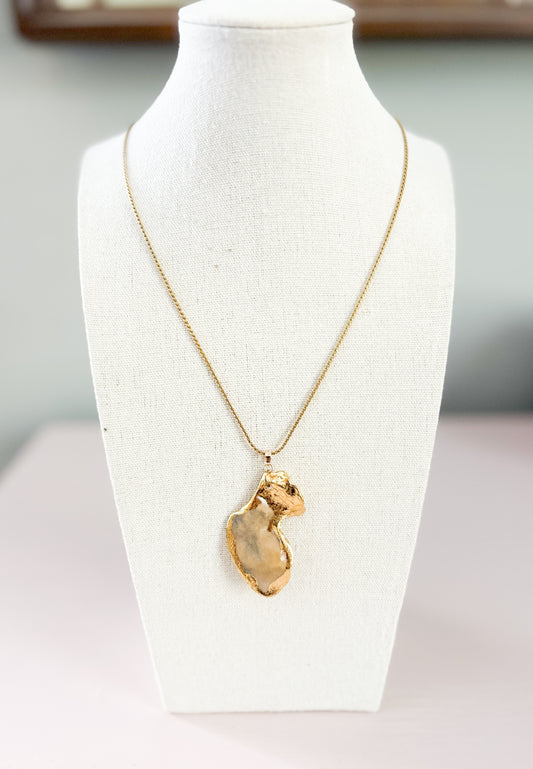 Brown Jingle Shell Call It What You Want Charm Necklace