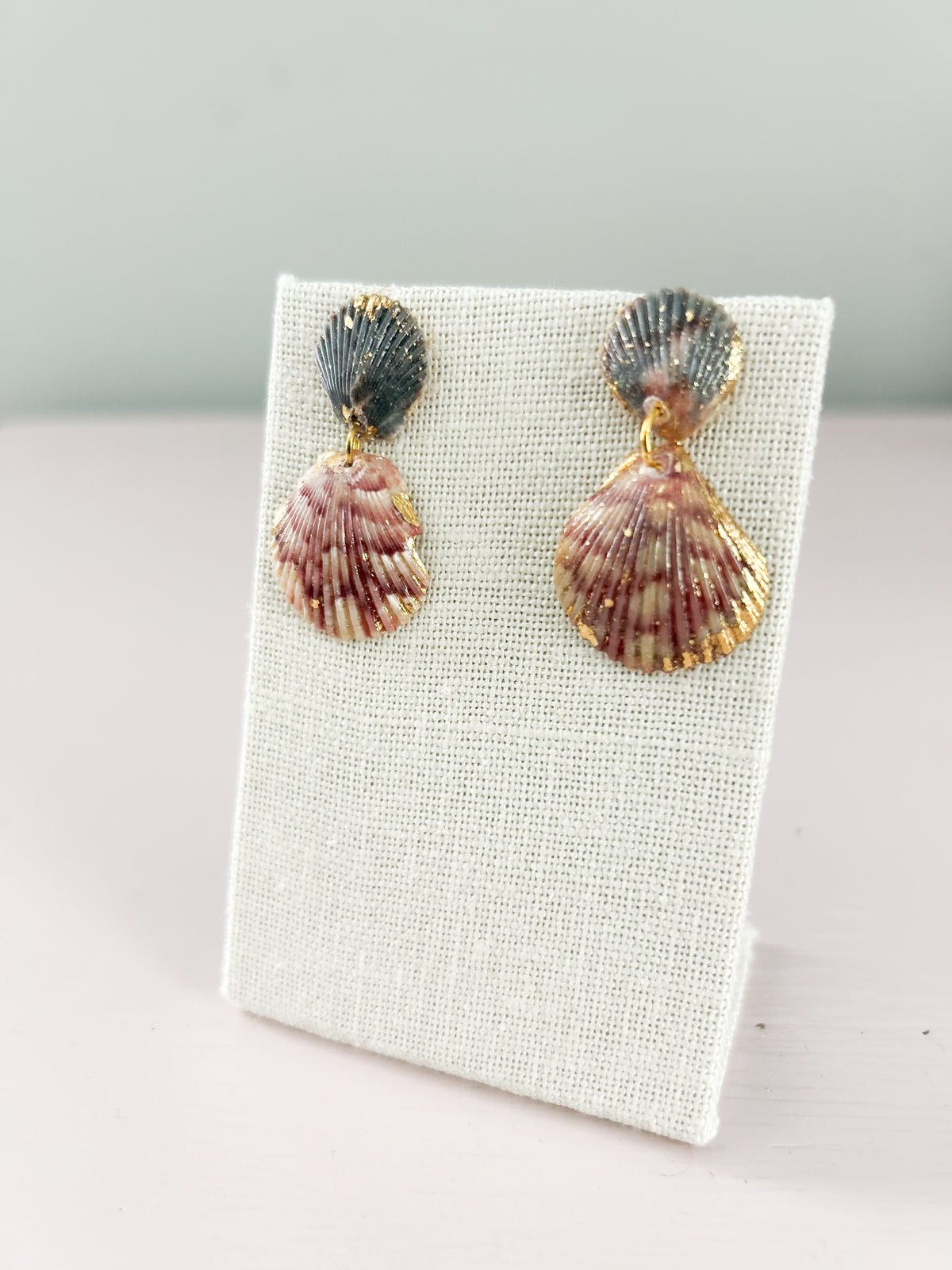 Red and Blue Invisible String Earrings