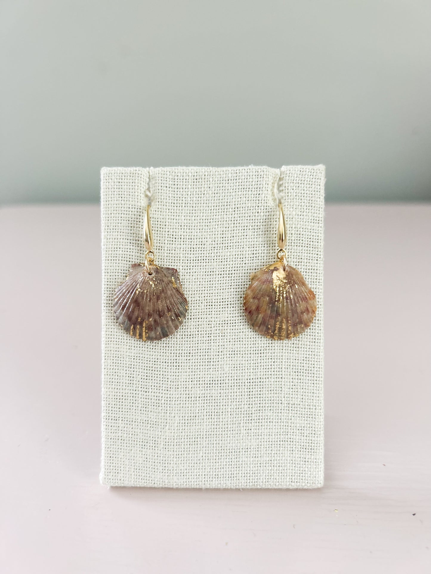 Tan Miss Americana Hook Earrings