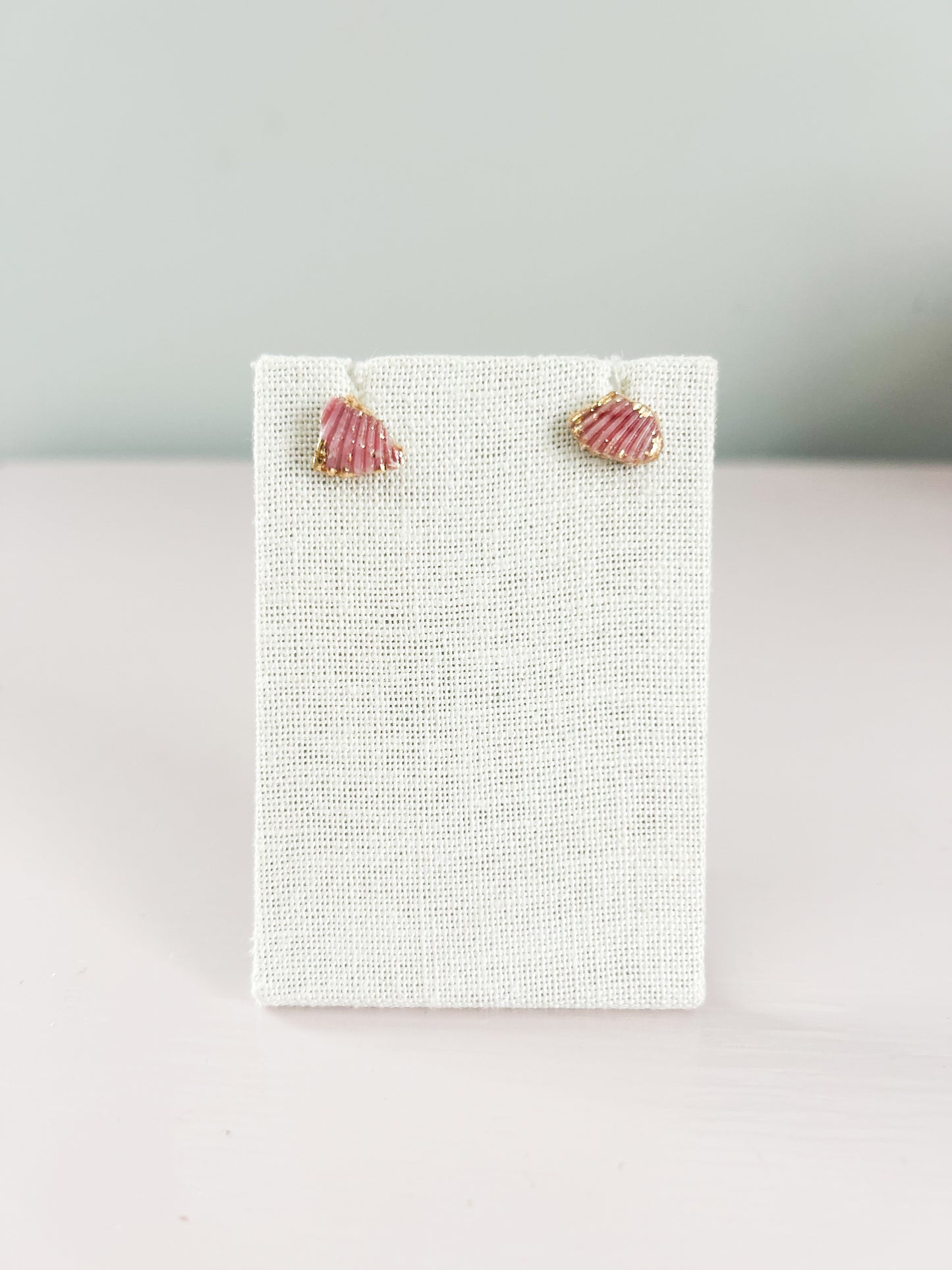 Small Pink Exile Stud Earrings