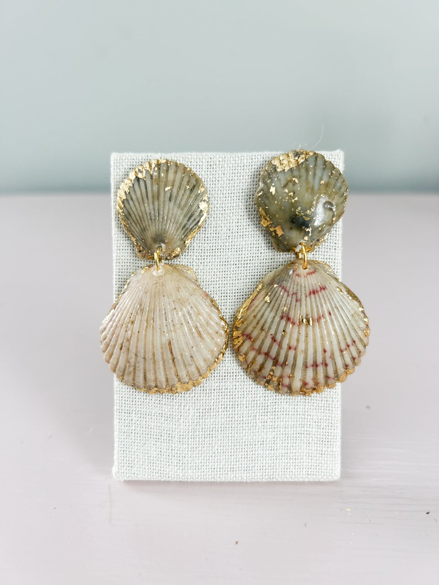 Yellow and Cream Invisible String Earrings