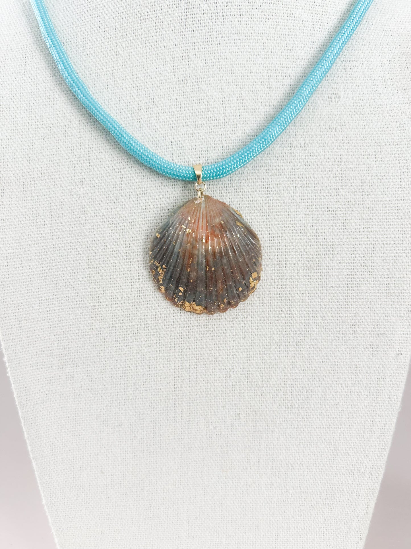 Grey and Orange Teal Fate of Ophelia Necklace