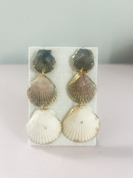 Grey and Orange Gorgeous Earrings