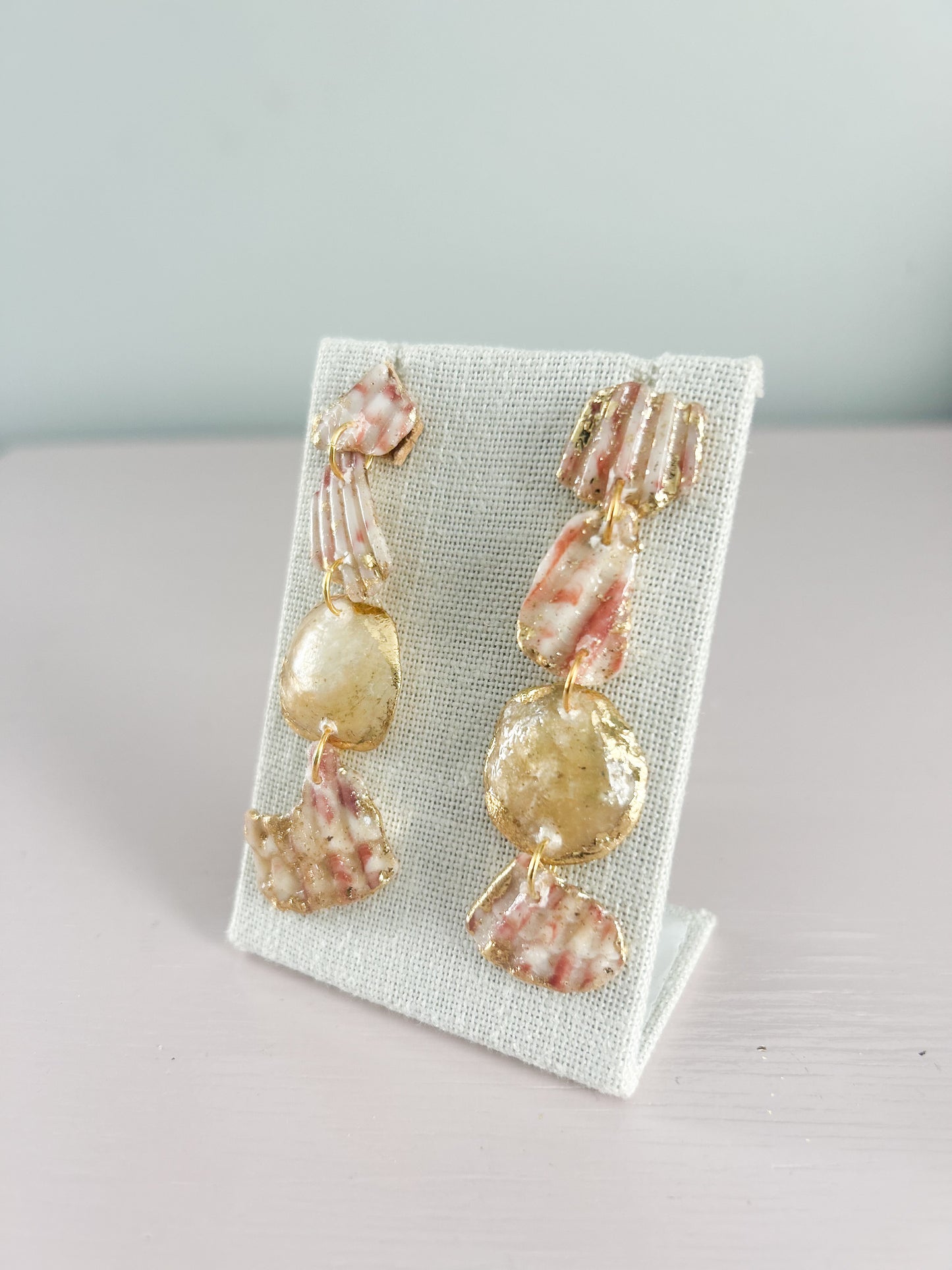 Cream and Red All Too Well Stud Dangles