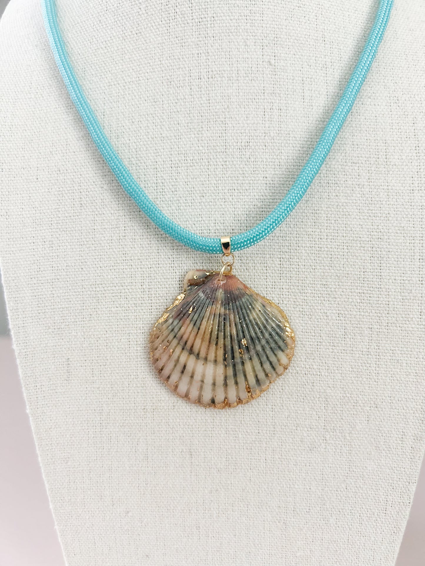 Grey Pendant Teal Cord Fate of Ophelia Necklace