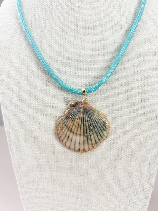 Grey Pendant Teal Cord Fate of Ophelia Necklace