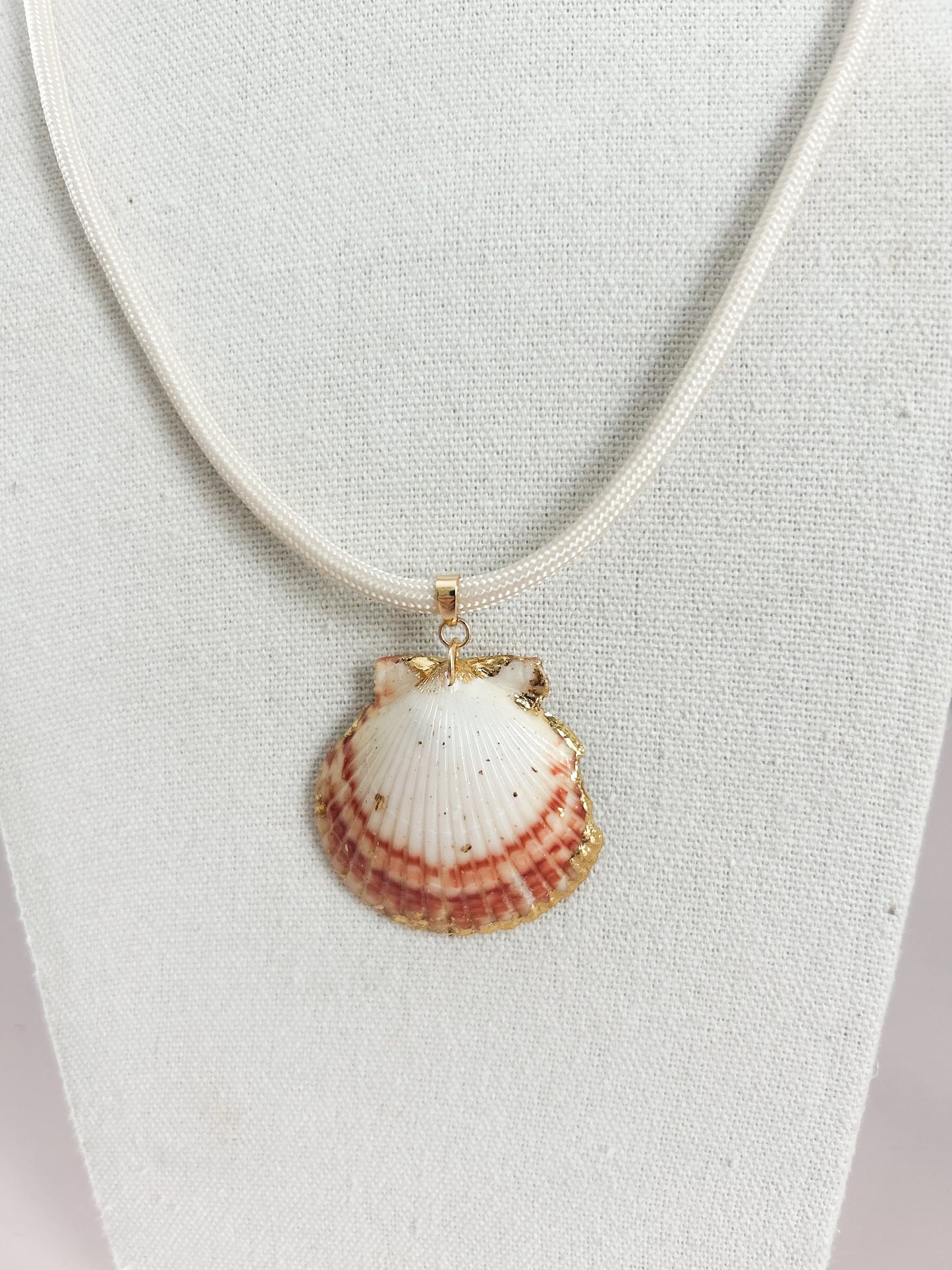Orange and Cream Cord Fate of Ophelia Necklace