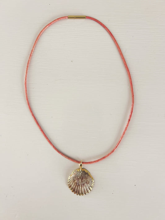 Red Leather Fate of Ophelia Necklace