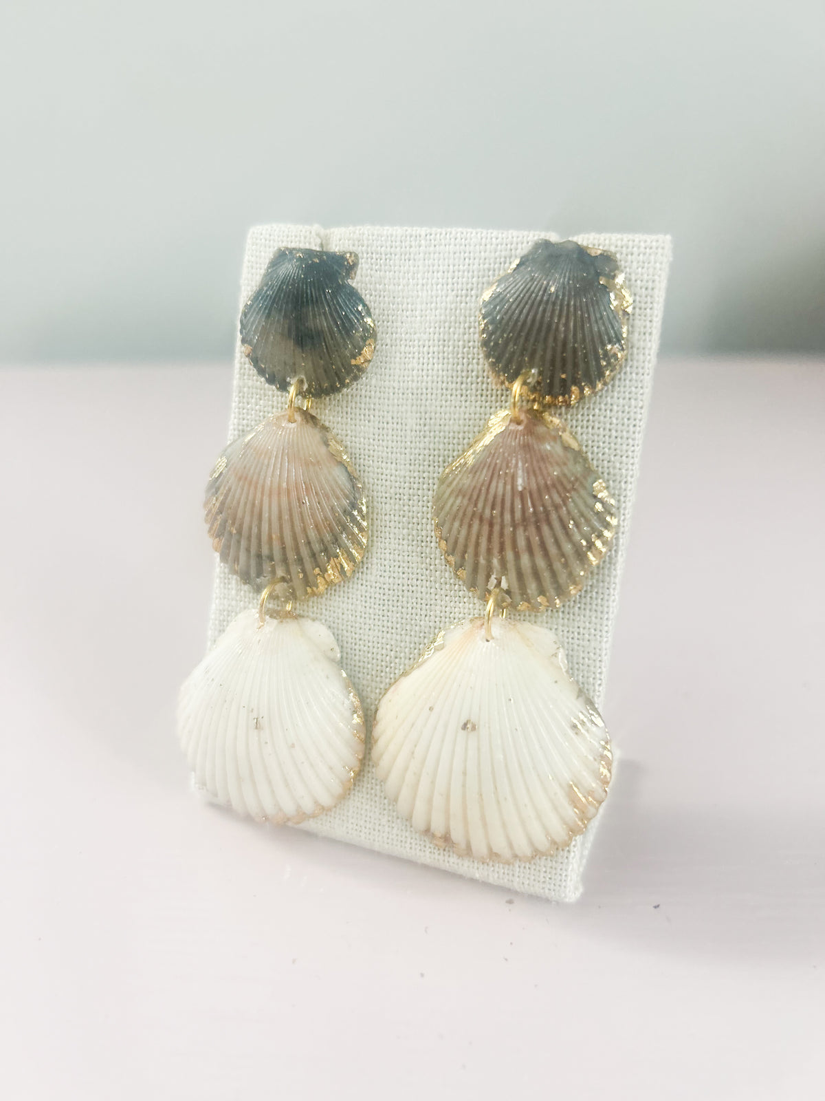 Grey and Orange Gorgeous Earrings