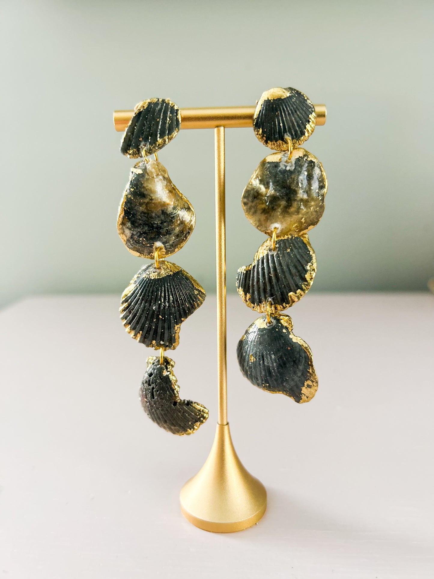 All Too Well Black Stud Dangle Earrings