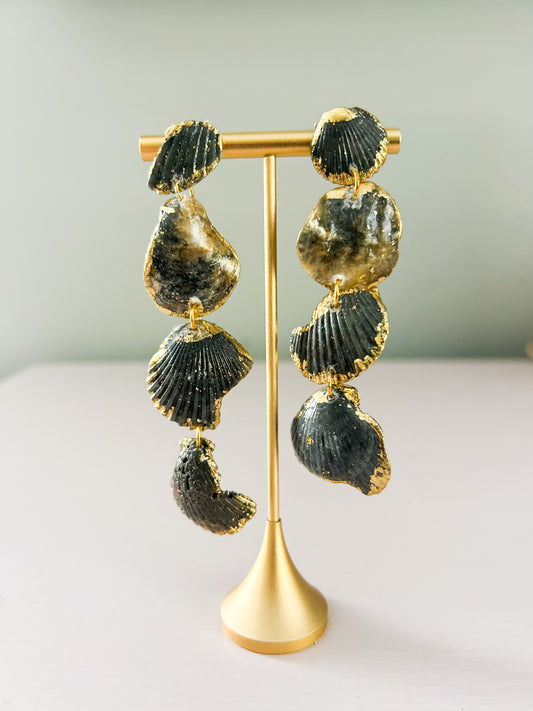 All Too Well Black Stud Dangle Earrings