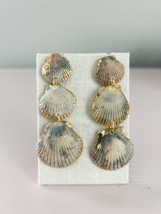 Grey and Cream Gorgeous Earrings