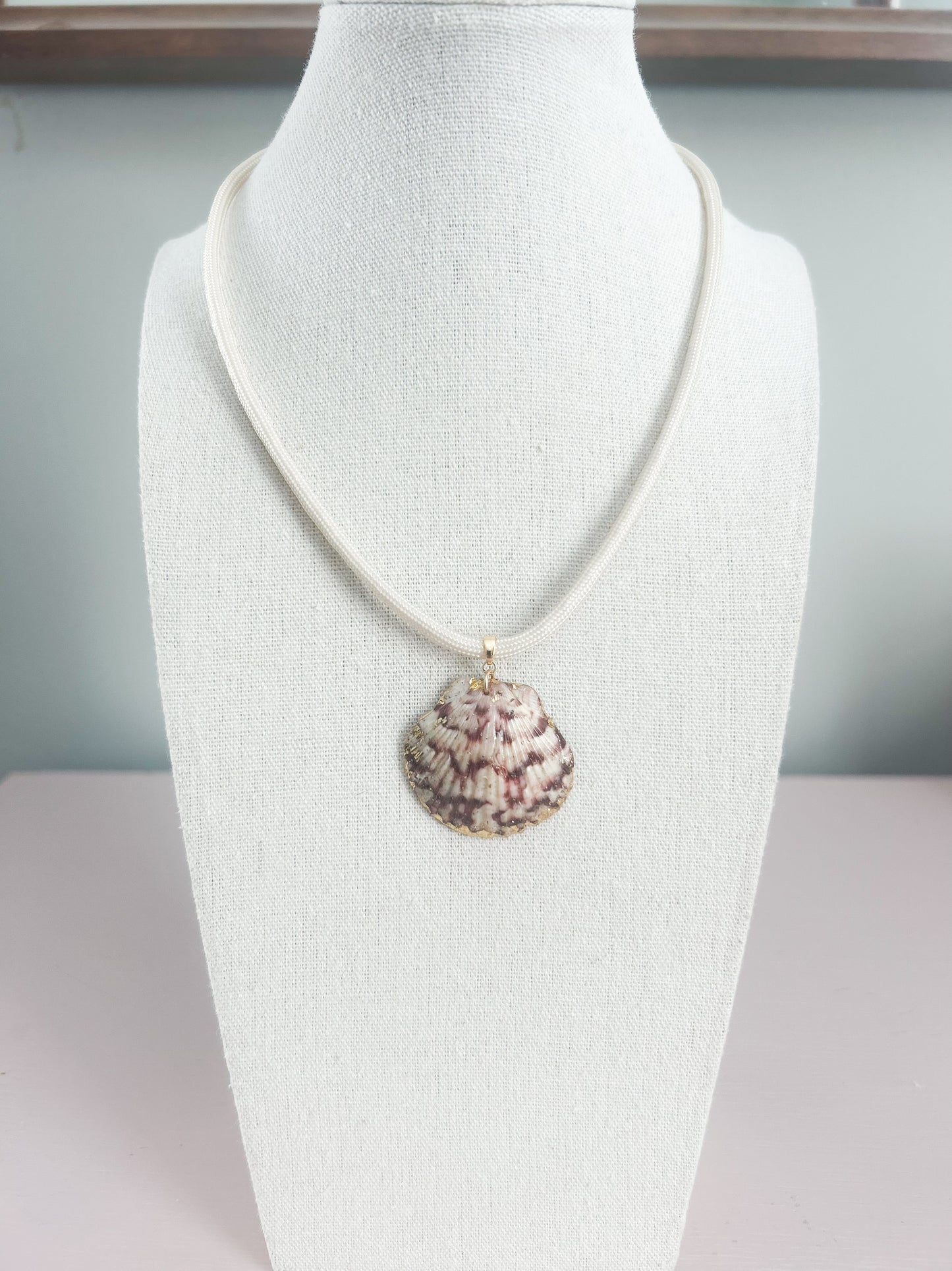 Maroon and Cream Fate of Ophelia Necklace