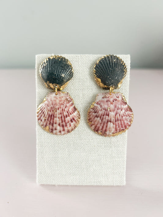Green and Red Invisible String Earrings