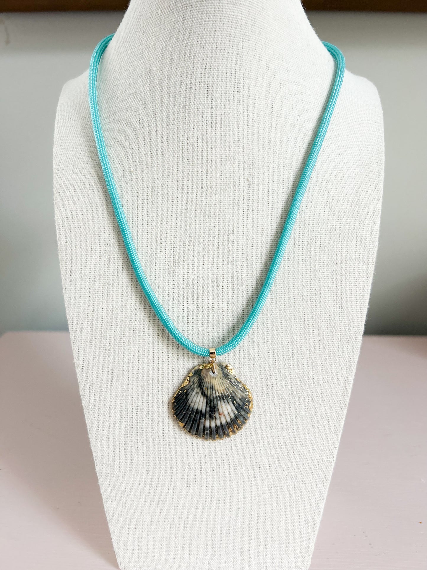 Black and Tan Teal Fate of Ophelia Necklace