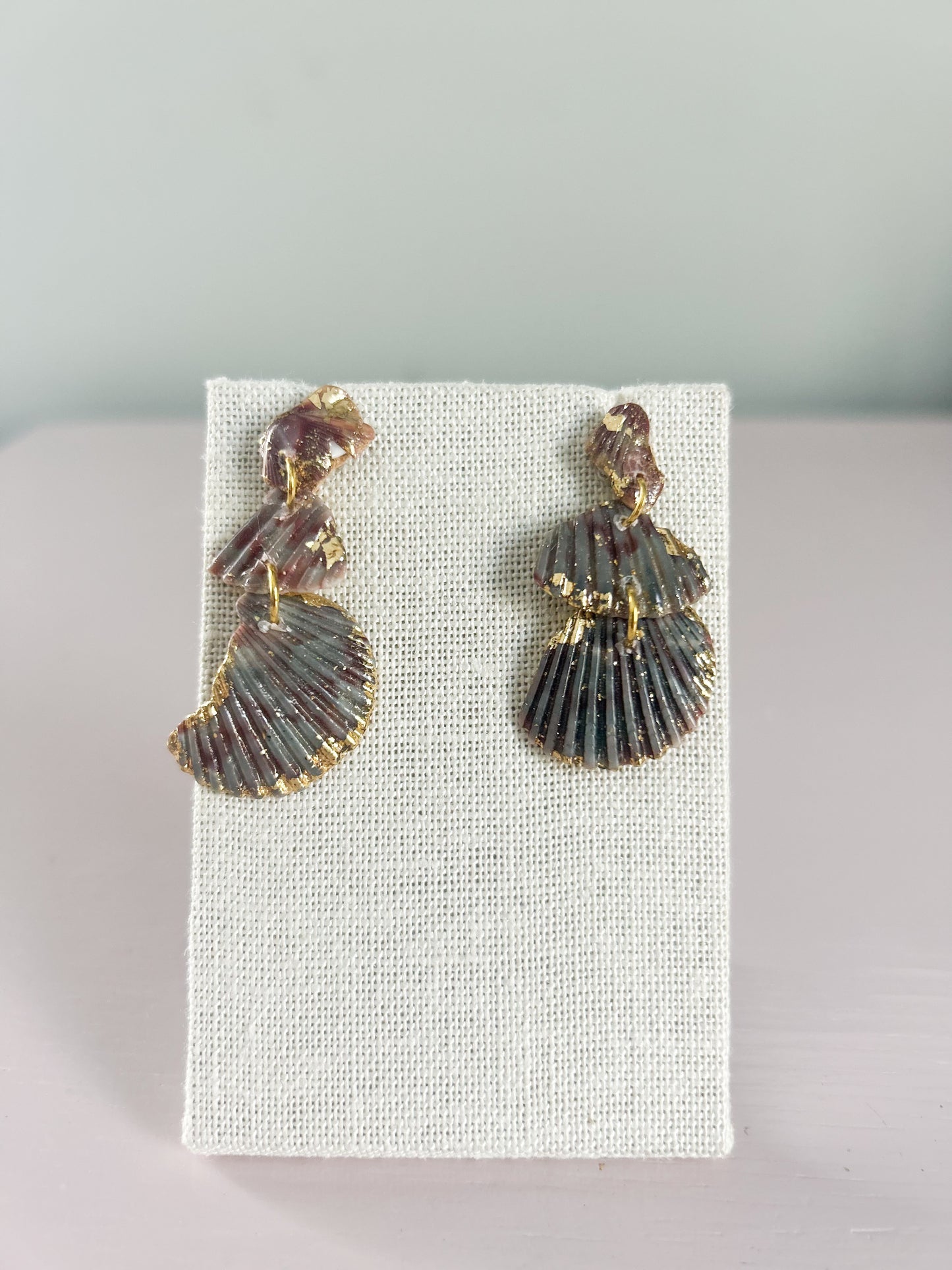 Purple and Grey Love Story Earrings