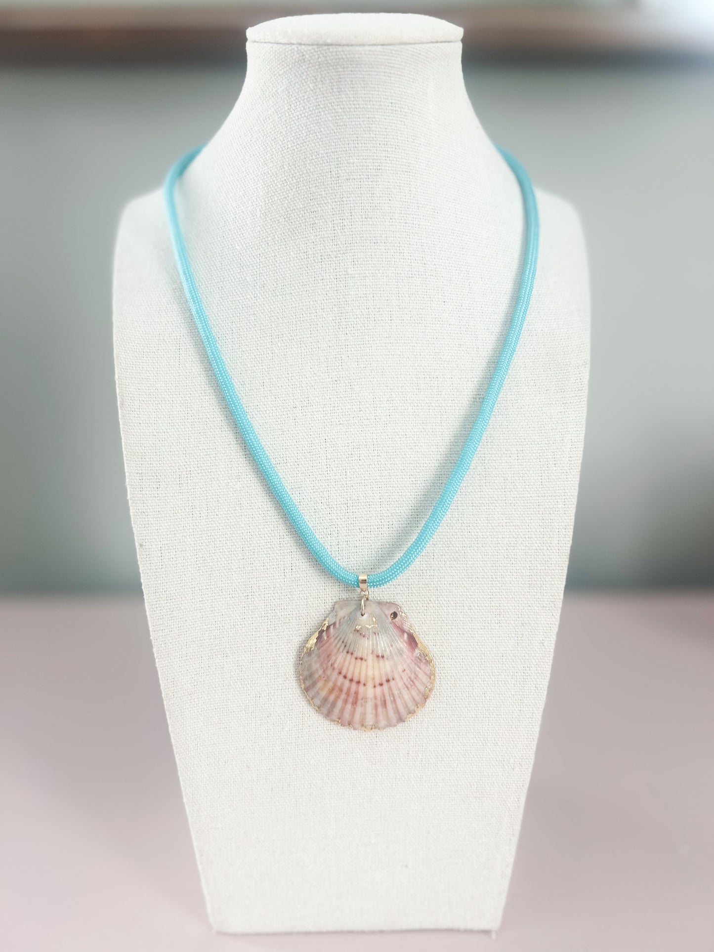 Pink and Grey Marble Teal Fate of Ophelia Necklace