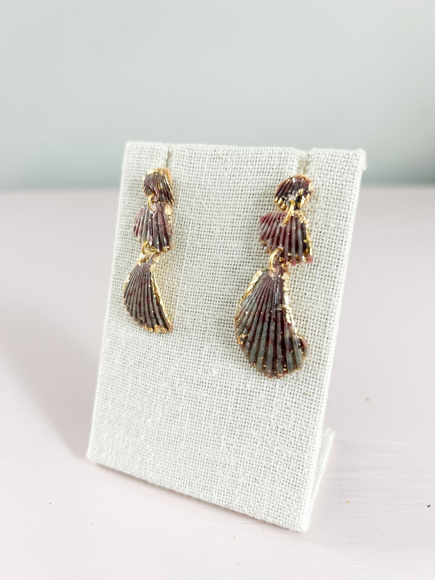 Purple and Grey Love Story Earrings
