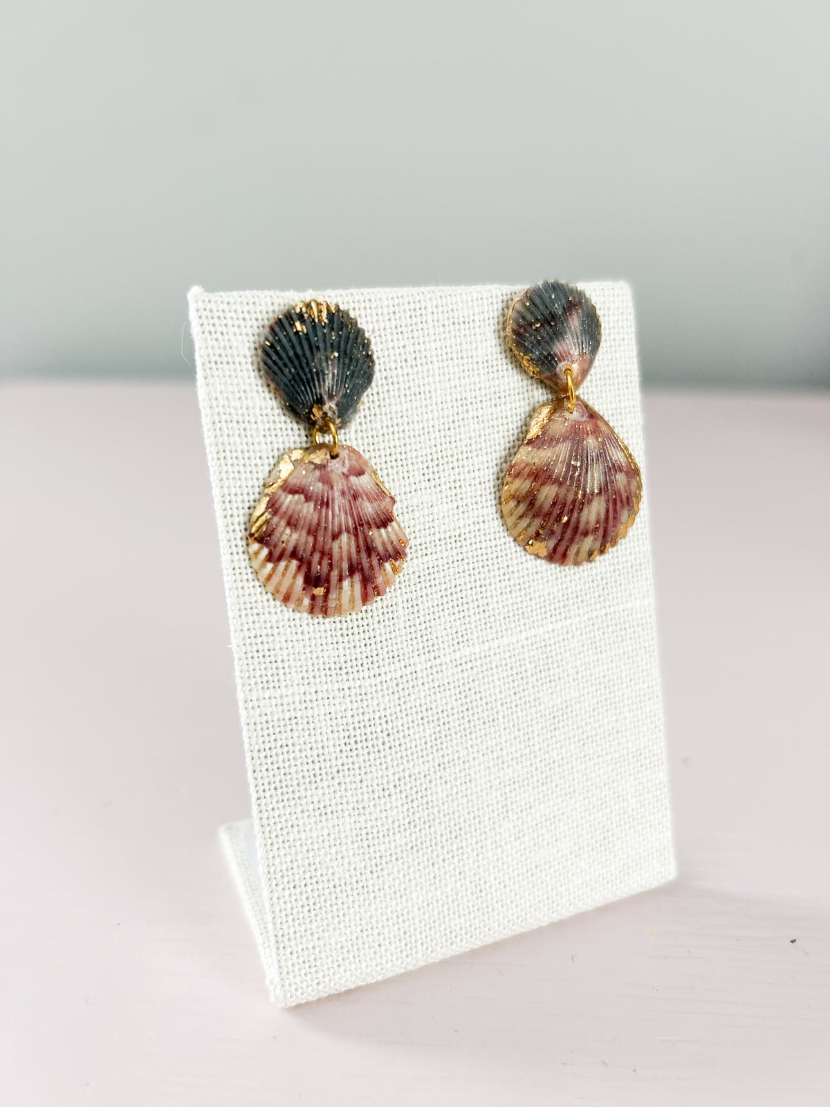Red and Blue Invisible String Earrings