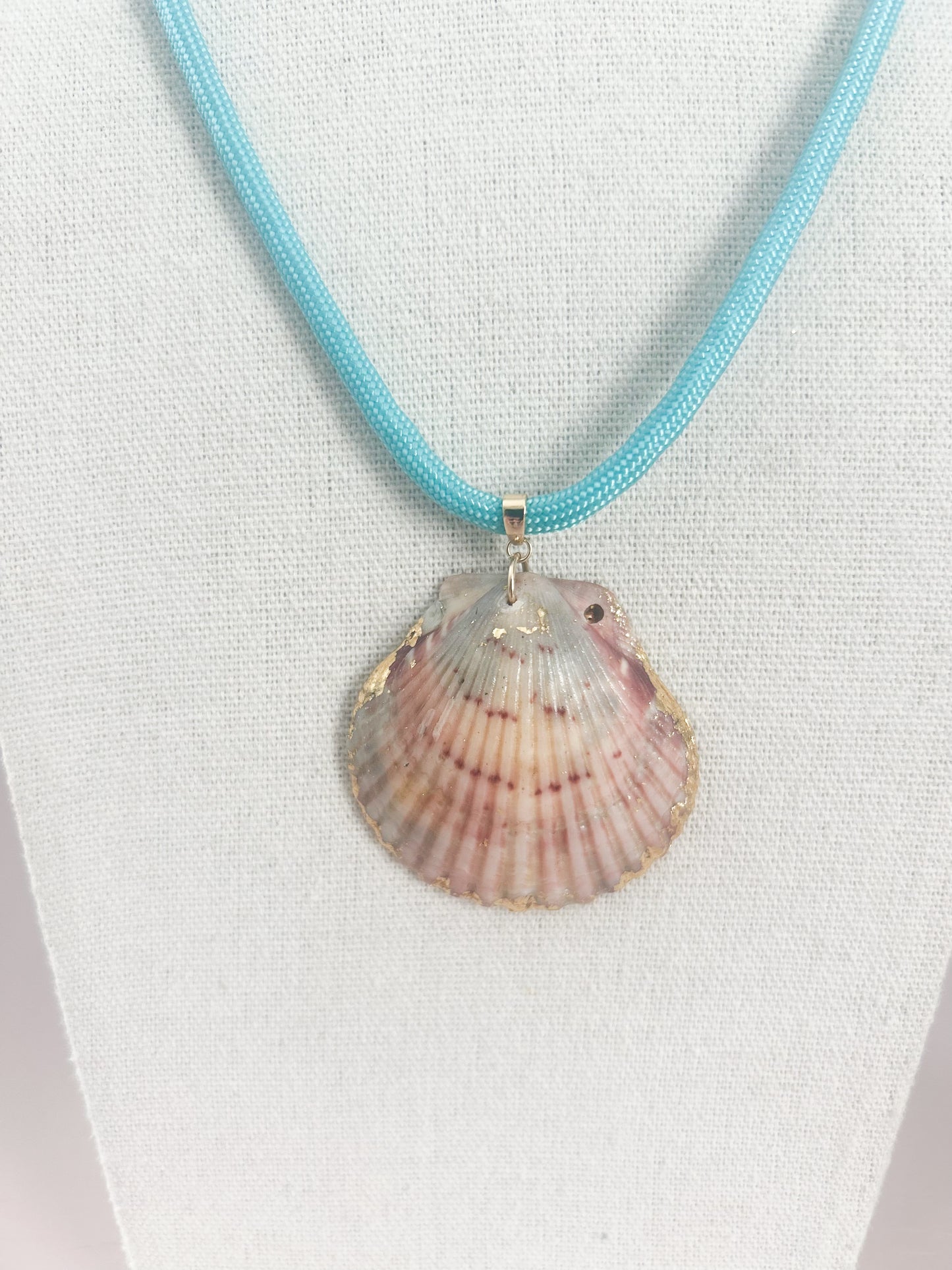 Pink and Grey Marble Teal Fate of Ophelia Necklace
