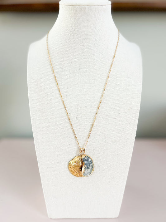 Two Shell Scallop Charm Call It What You Want Necklace