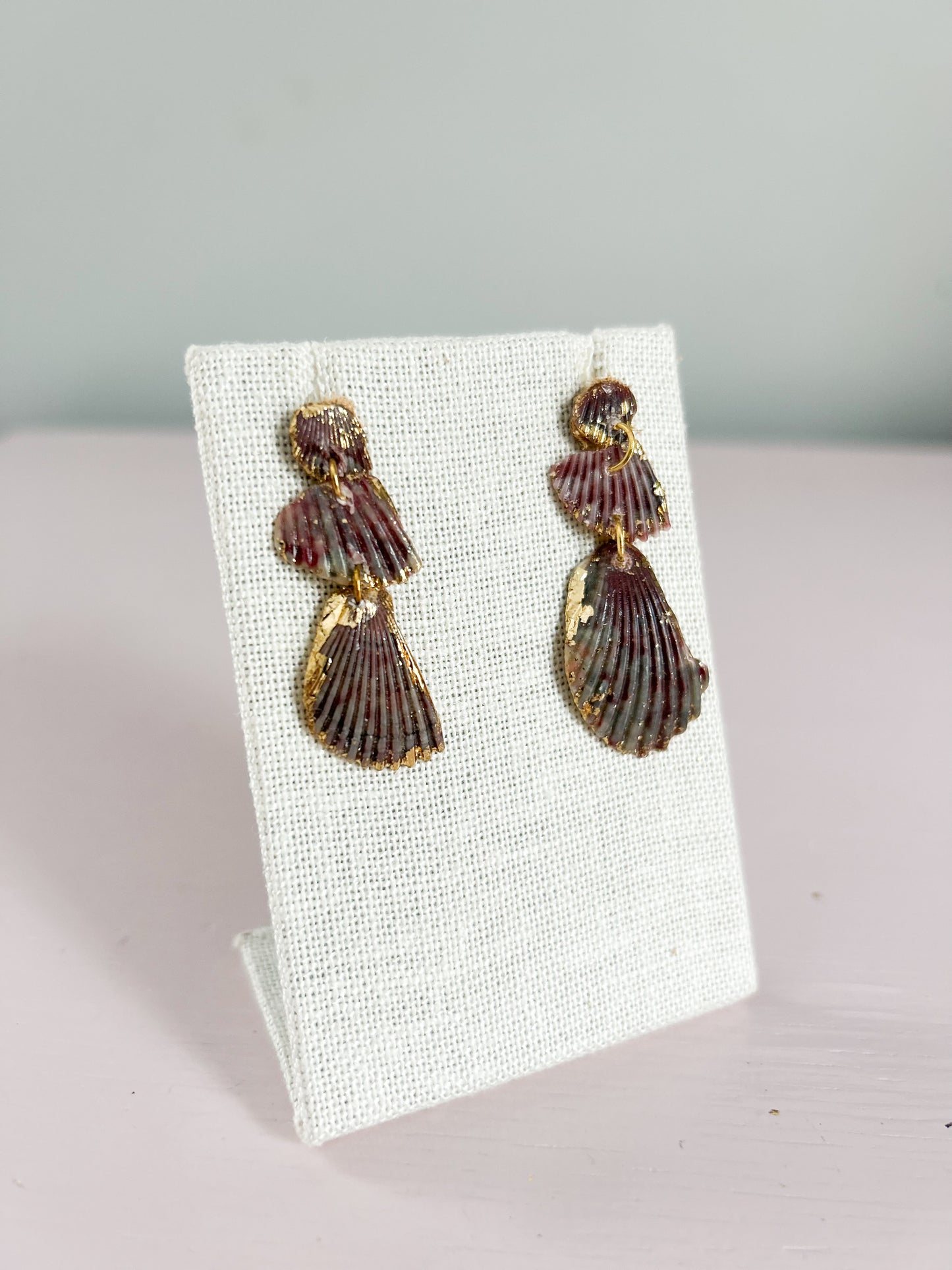 Purple and Grey Love Story Earrings