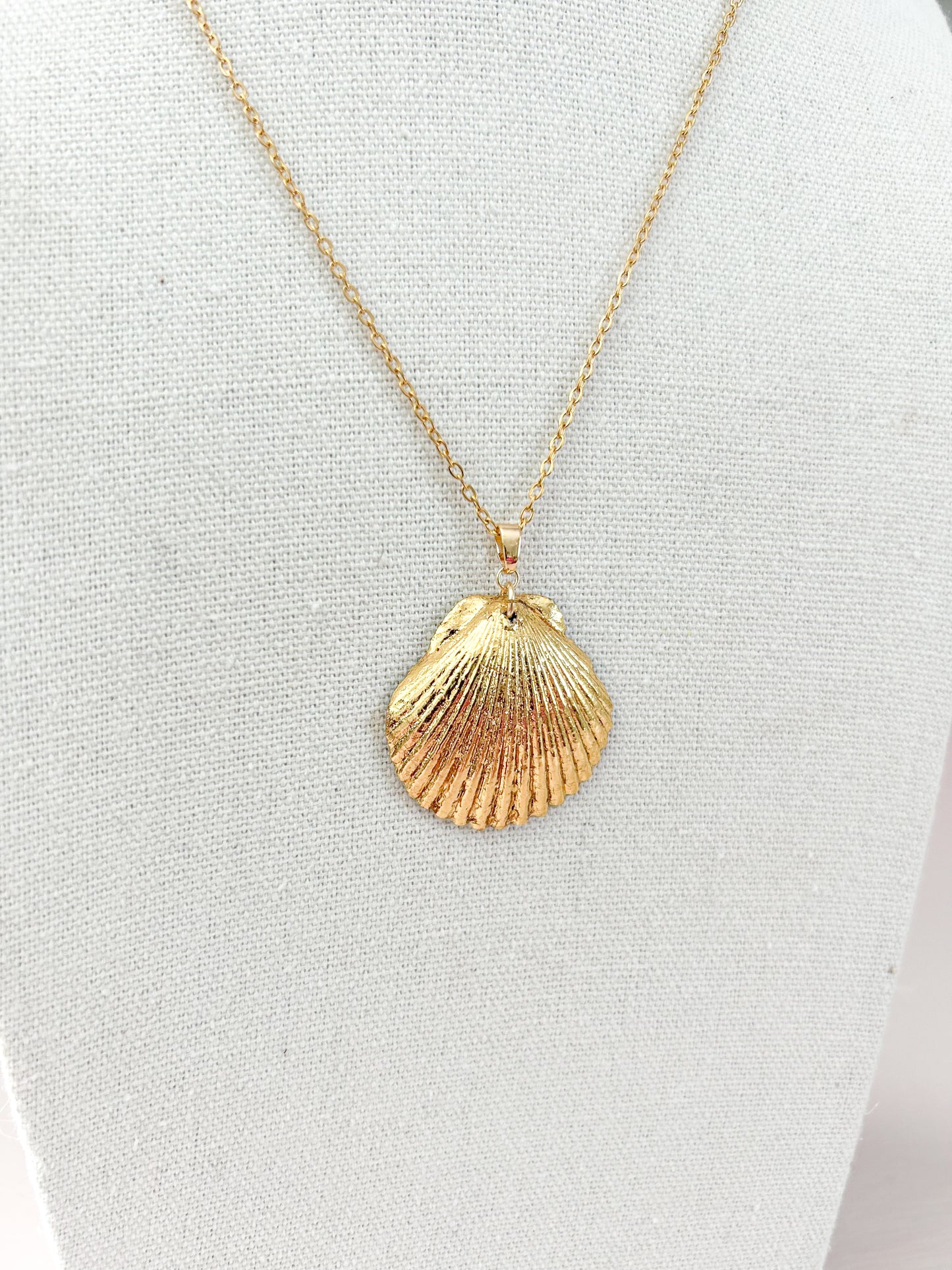 Gold Scallop Shell Call It What You Want Chain Necklace