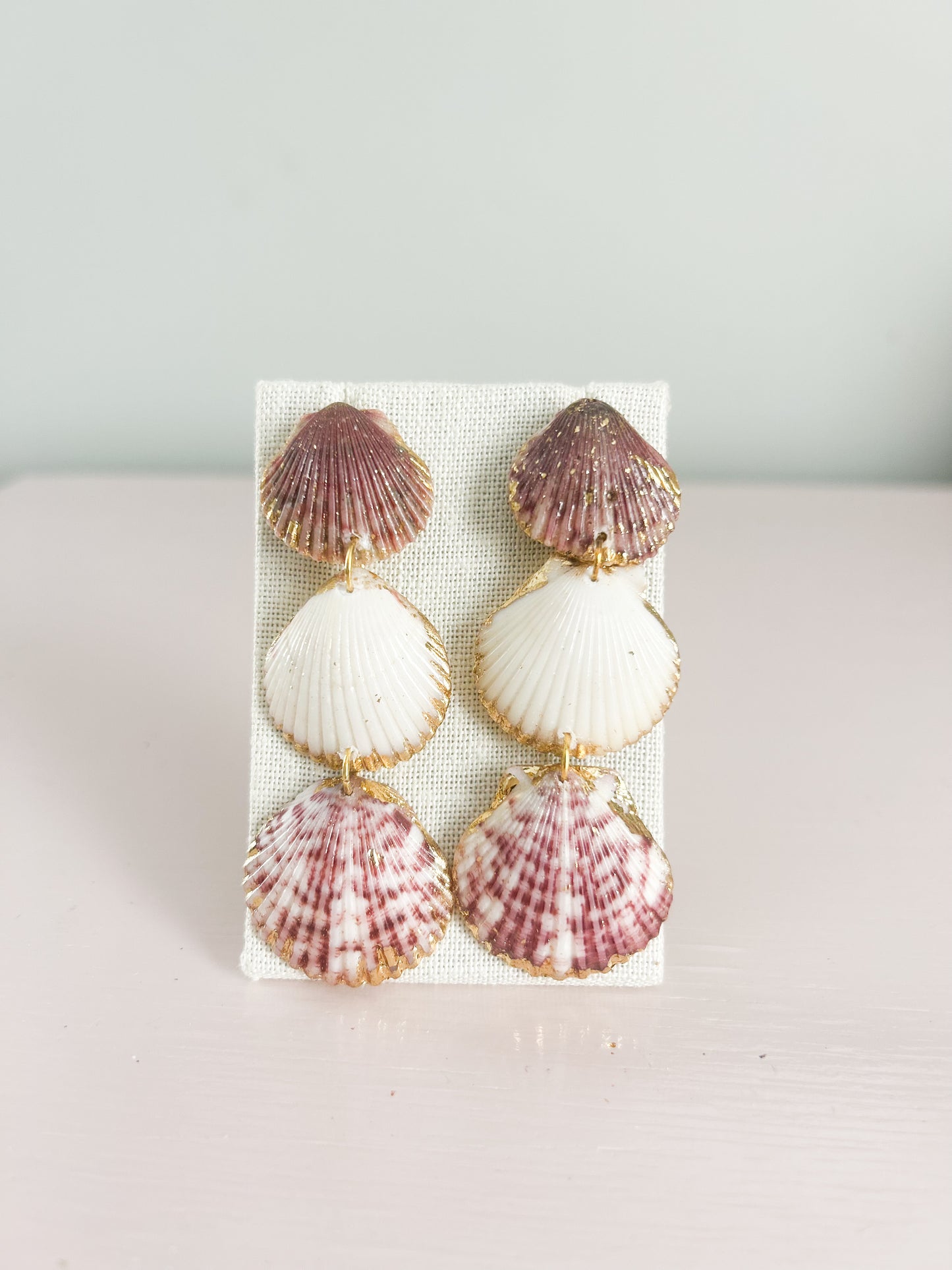 Red and Purple Large Gorgeous Earrings