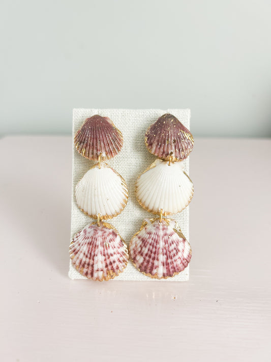 Red and Purple Large Gorgeous Earrings
