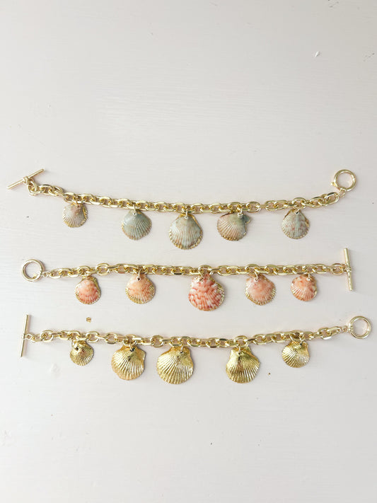 Multi Shell Charm Bracelet