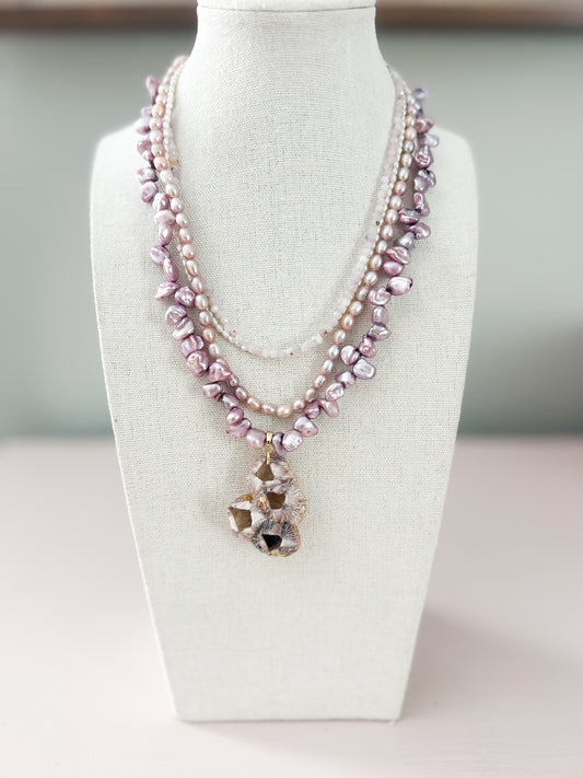 Fresh Water Pearl Barnacle I Knew It, I Knew You Necklace