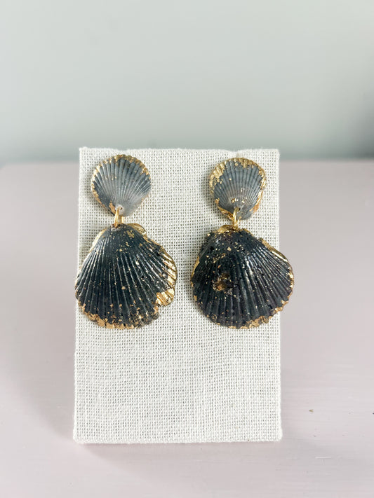 Blue Invisible String Earrings