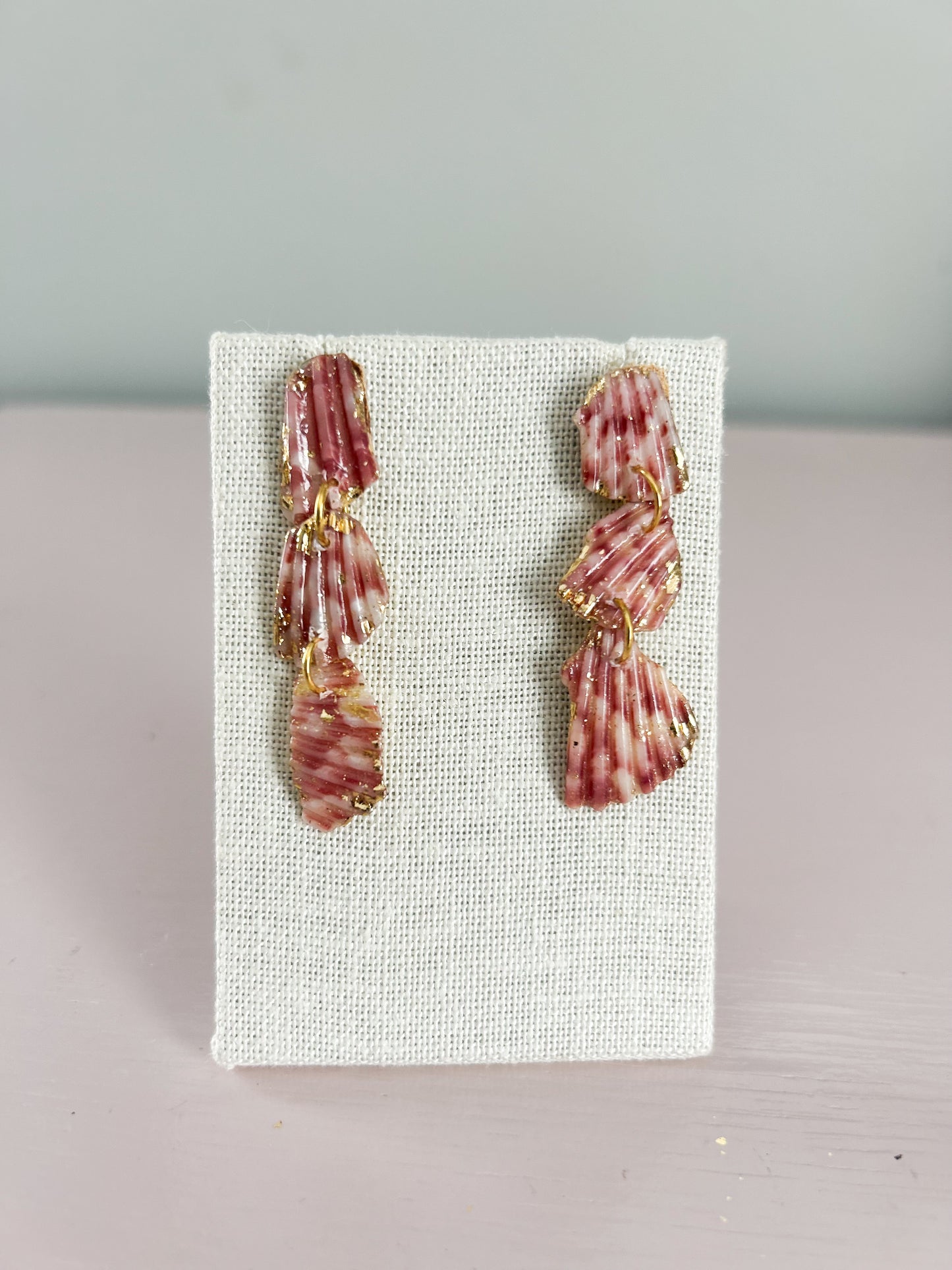 Red and White Love Story Earrings