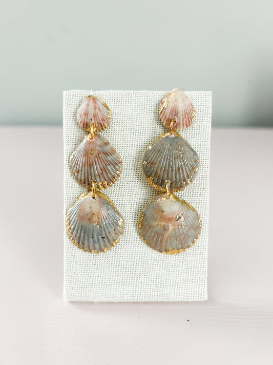 Grey and Orange Gorgeous Earrings