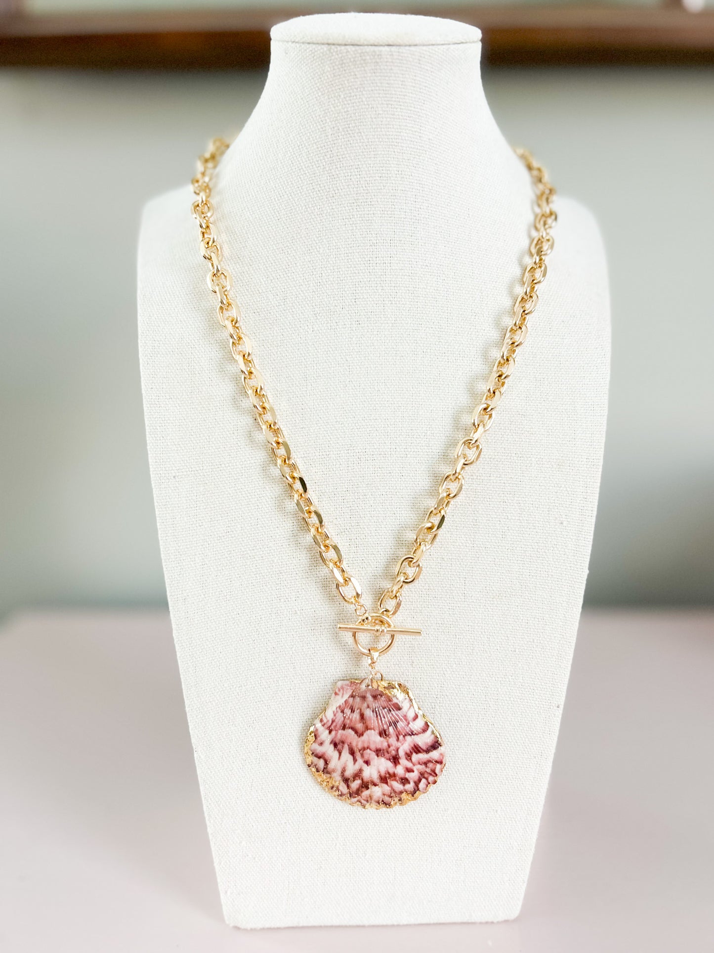 Pink Scallop Shell Call It What You Want Necklace