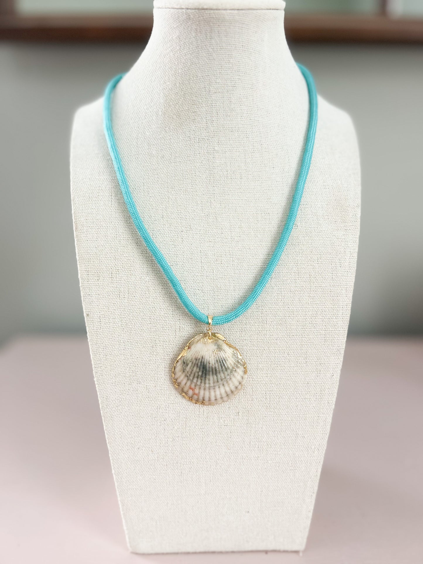 Blue and White Teal Fate of Ophelia Necklace