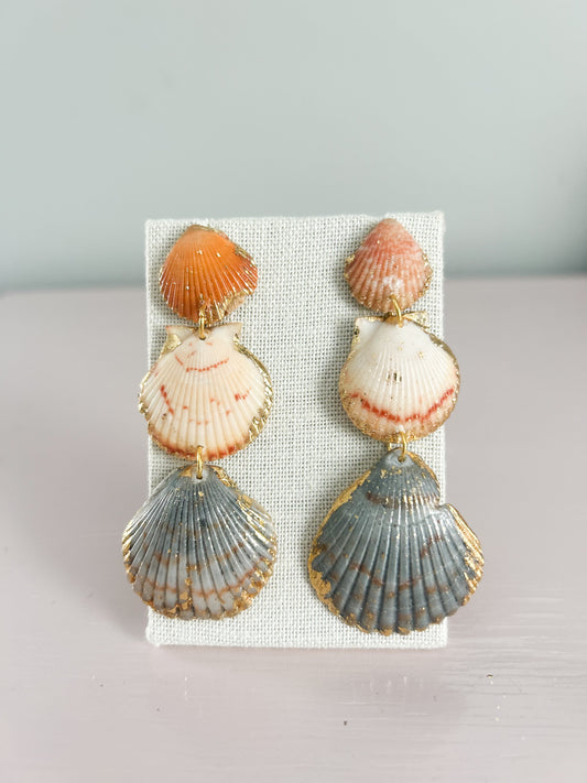 Orange and Blue Gorgeous Earrings
