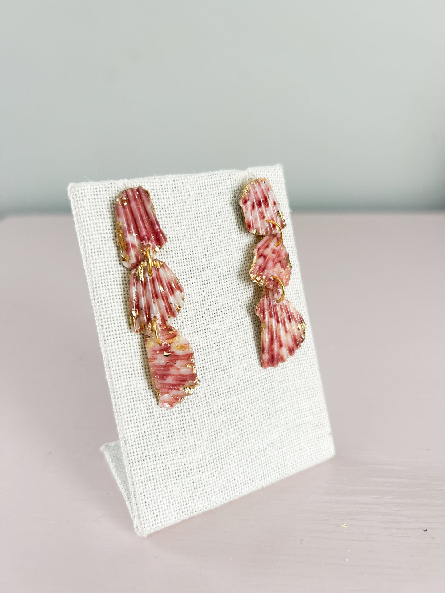 Red and White Love Story Earrings