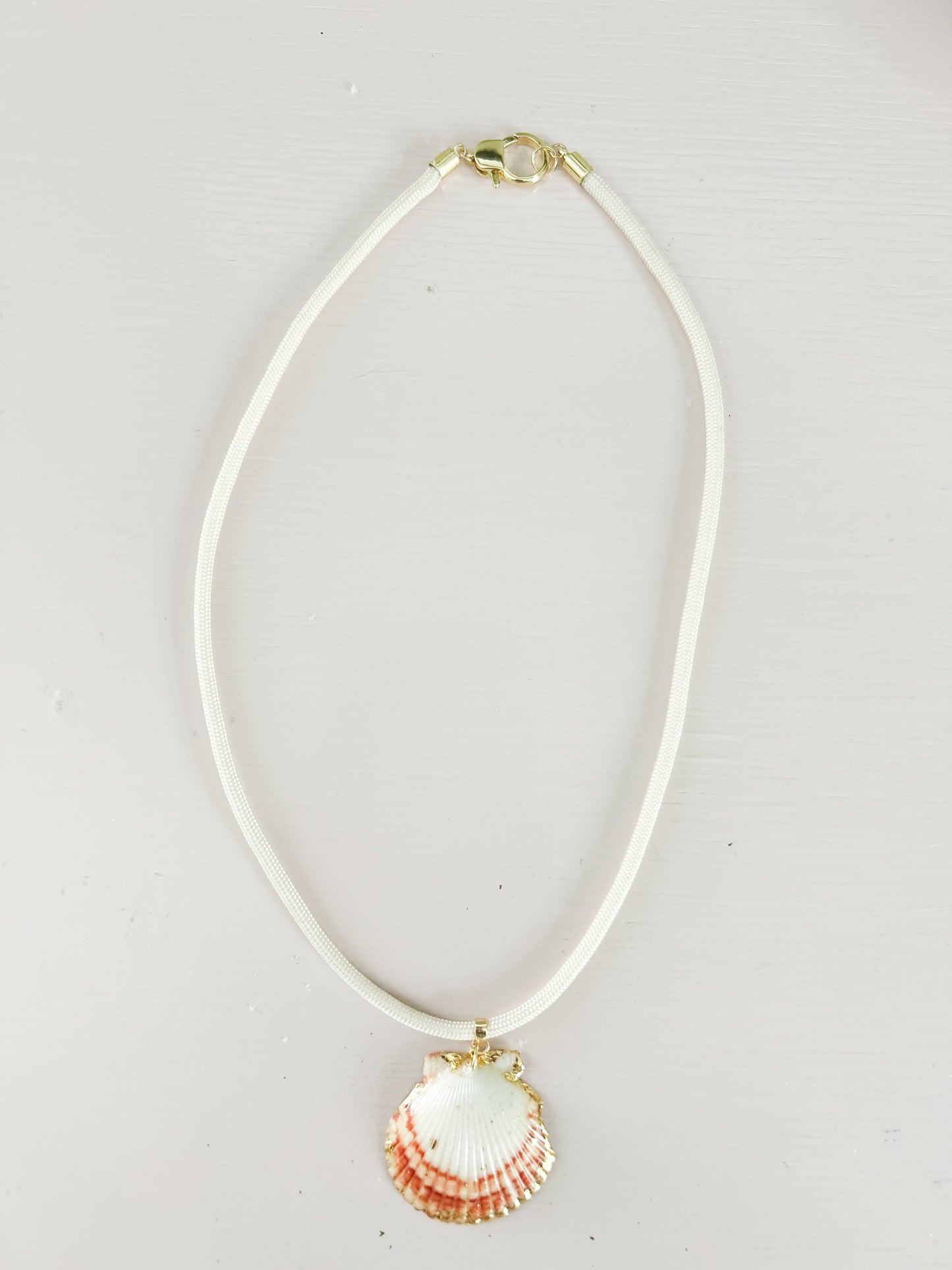 Orange and Cream Cord Fate of Ophelia Necklace
